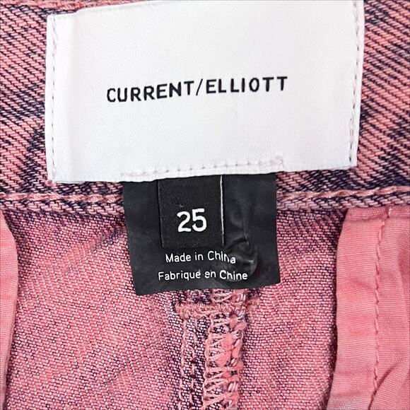 Current/Elliot The Confidant Straight Leg Cropped Jeans in Pink Size 25 - Picture 5 of 6